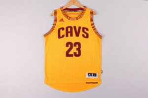 Maillot De Basket Cleveland Cavaliers LeBron James 23 Hot Press Fan Jaune